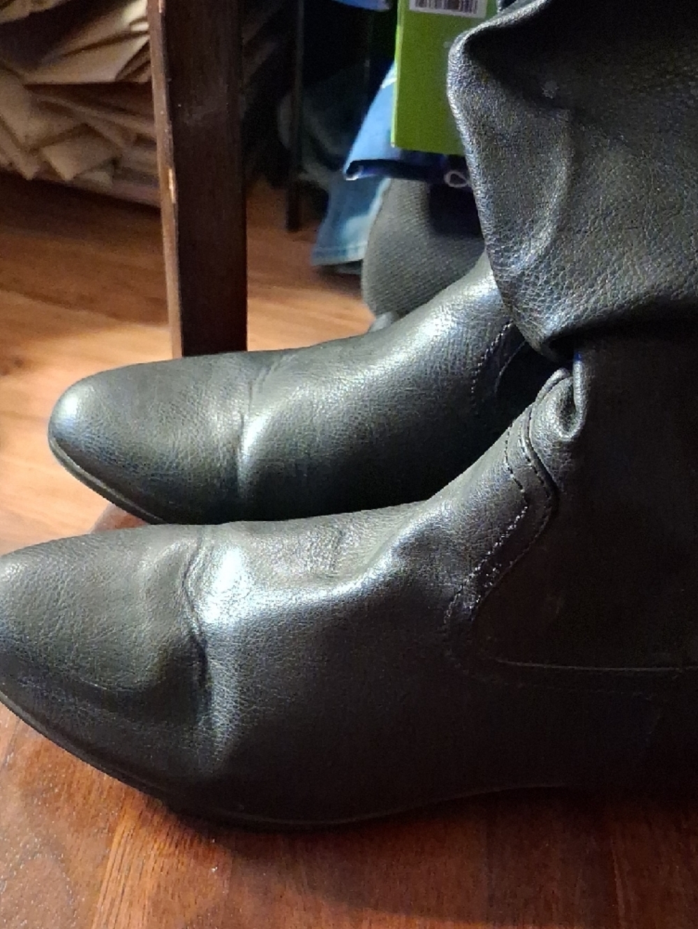 Cliffs by WHITE MOUNTAIN Women's Over-the-Knee Black Buckle Boots - Picture 2 of 9